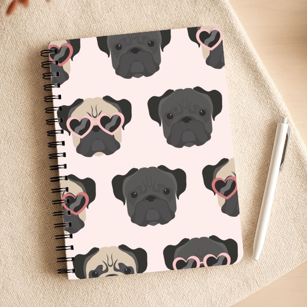 Sunny Pug Life - Dog Pattern Notepad