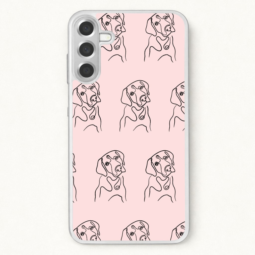 Labrador Outline - Dog Pattern Phone Case for Galaxy A57
