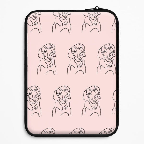 Labrador Outline - Dog Pattern Universal Laptop Sleeve