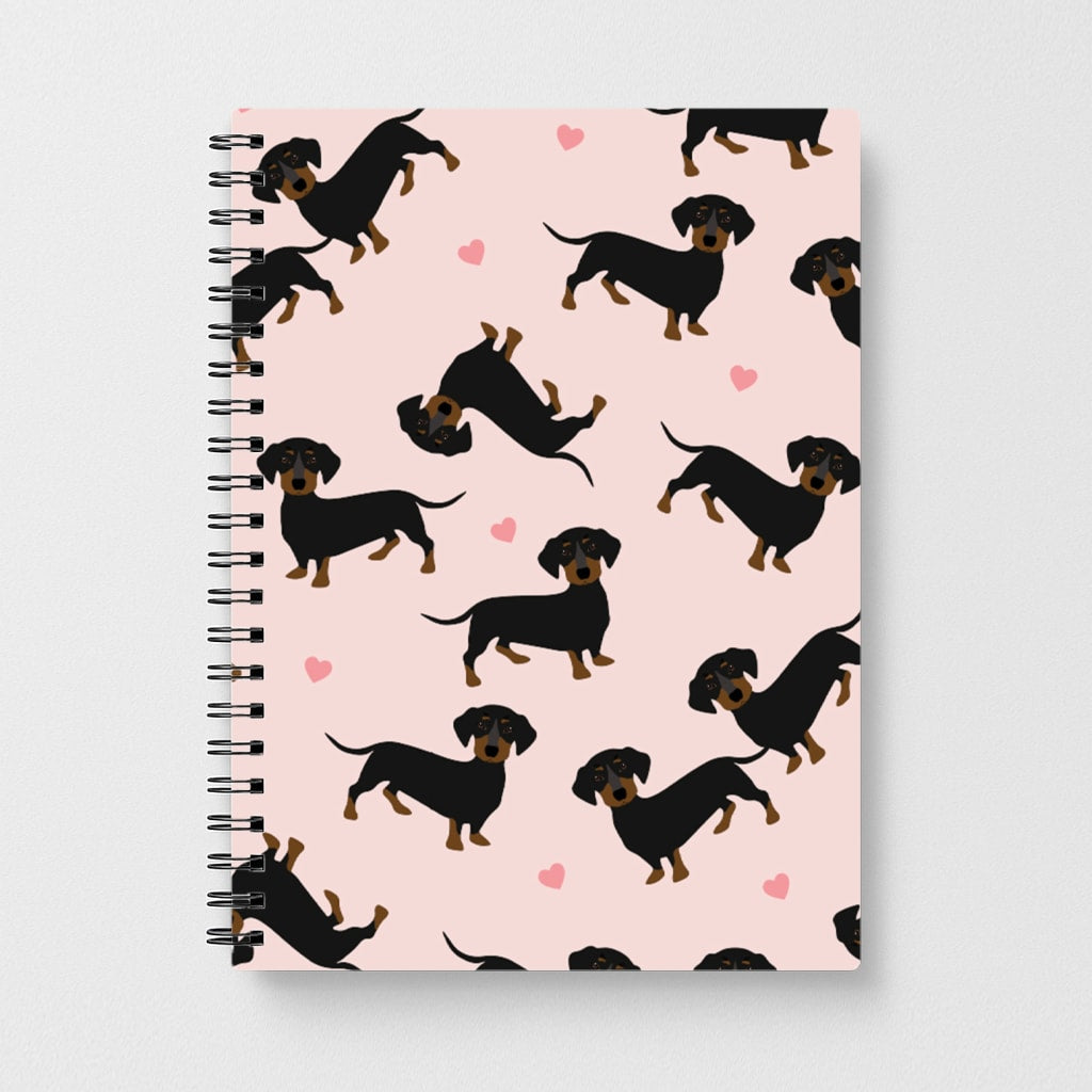 Heart Dachshund - Dog Pattern Notebook