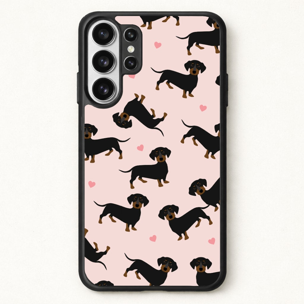 Heart Dachshund - Dog Pattern Phone Case for Galaxy S26 Ultra