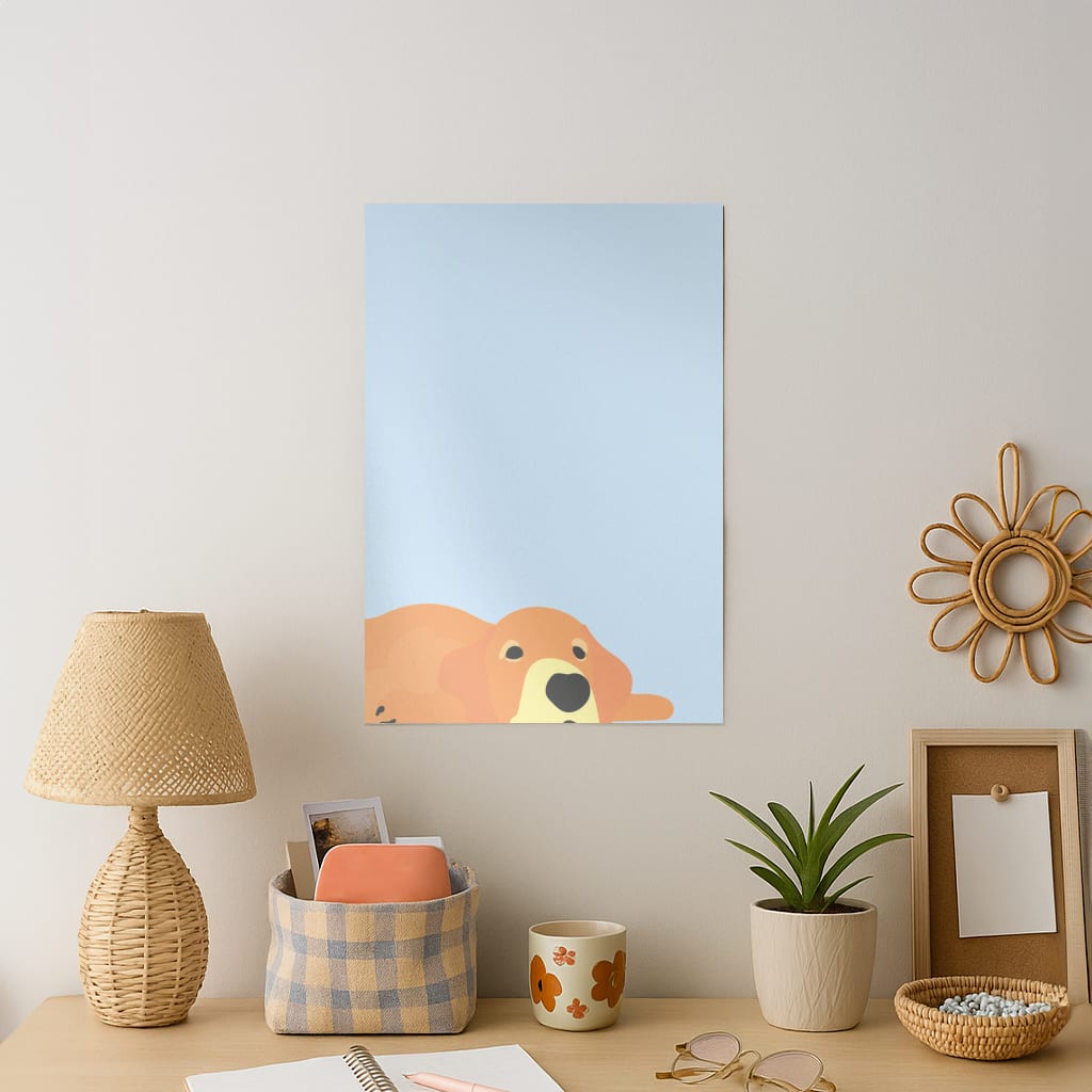 Laying and chilling - Dog Patterns Art Print