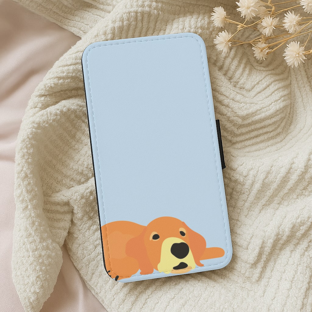 Laying and chilling - Dog Patterns Wallet Phone Case