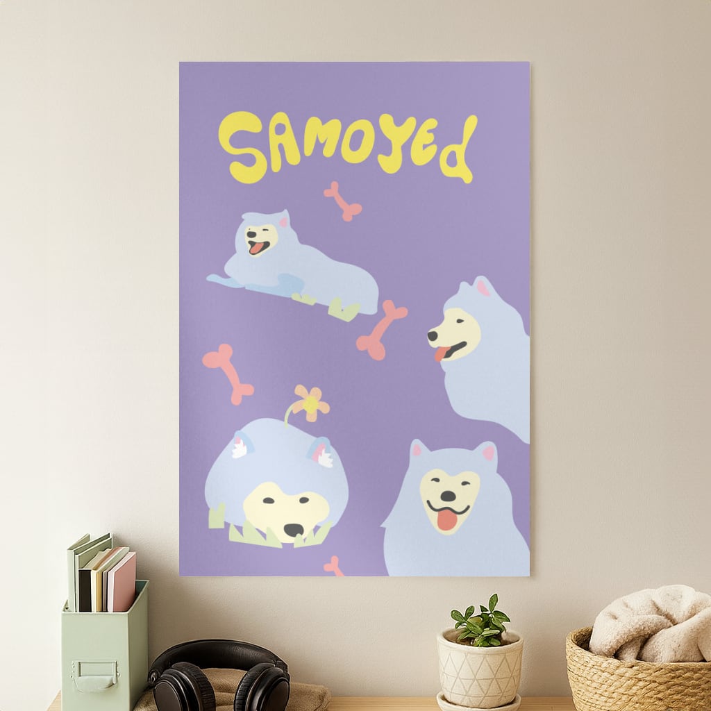 Samoyed - Dog Patterns Poster