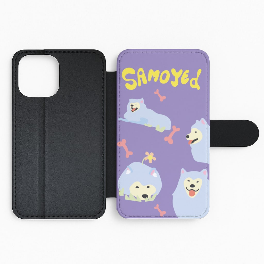 Samoyed - Dog Patterns Flip Phone Case