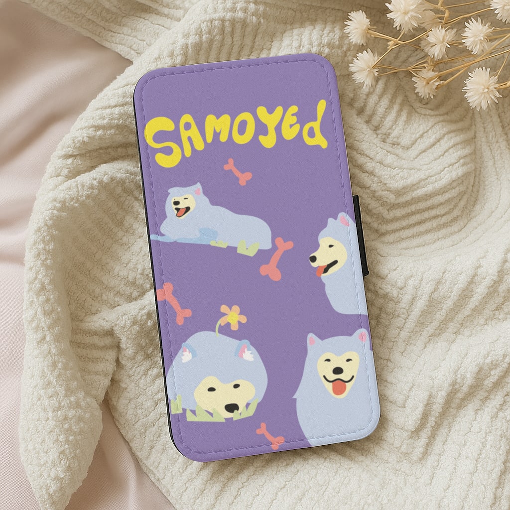 Samoyed - Dog Patterns Wallet Phone Case