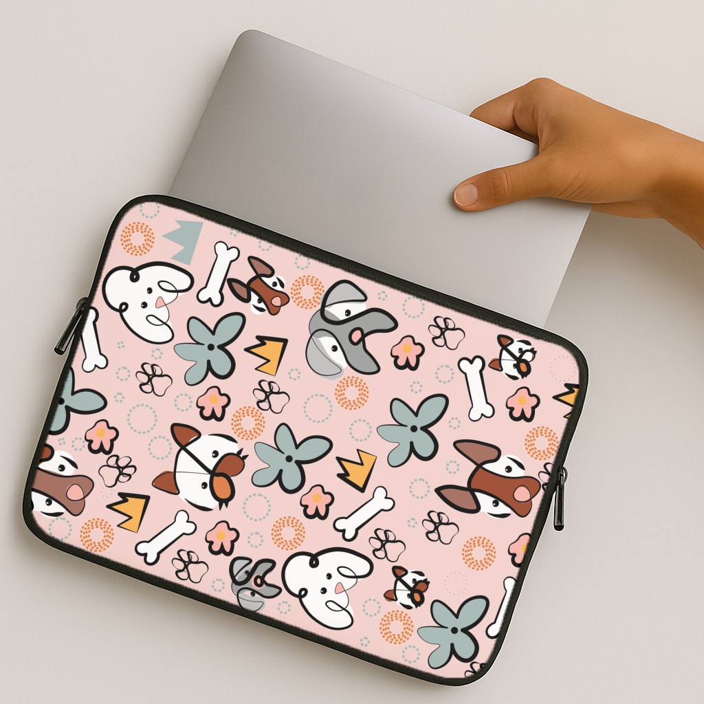 Bones and dogs - Dog Patterns MacBook Case