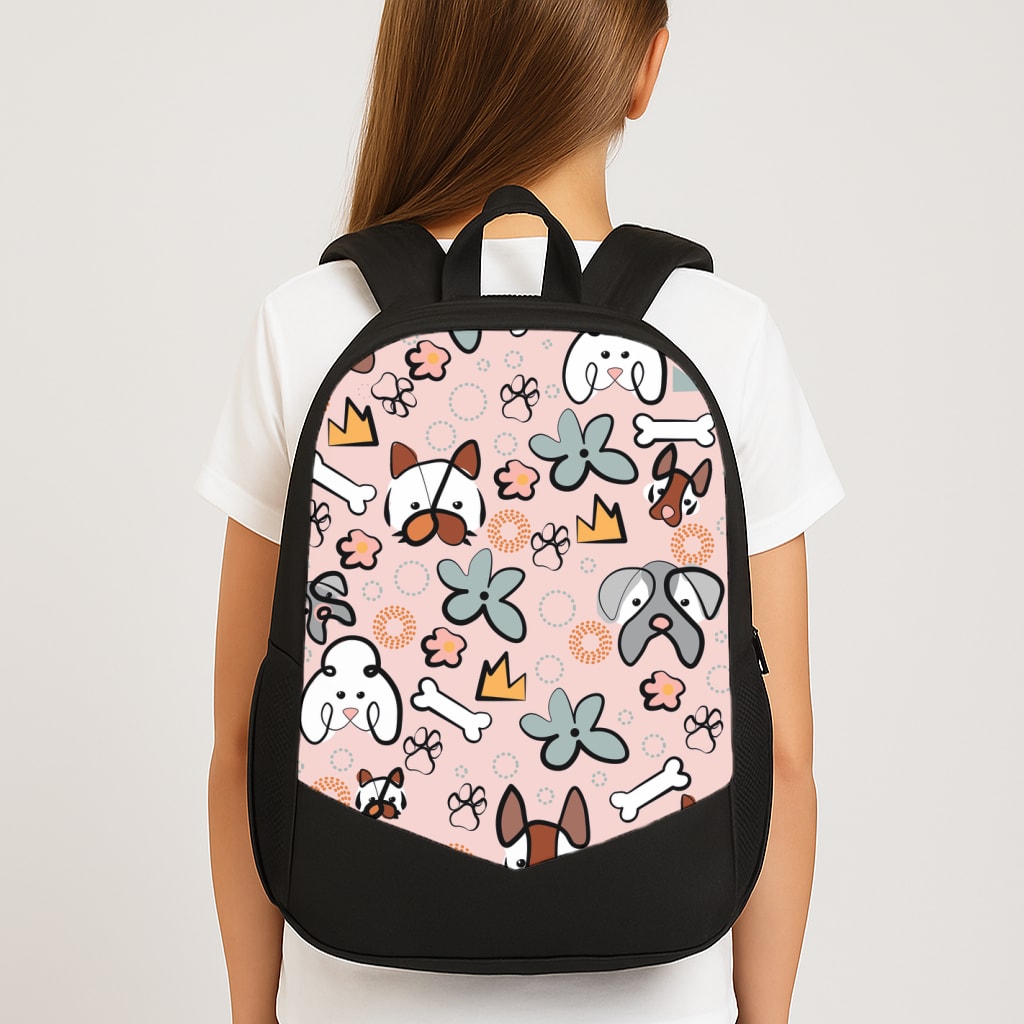 Bones and dogs - Dog Patterns School Bag
