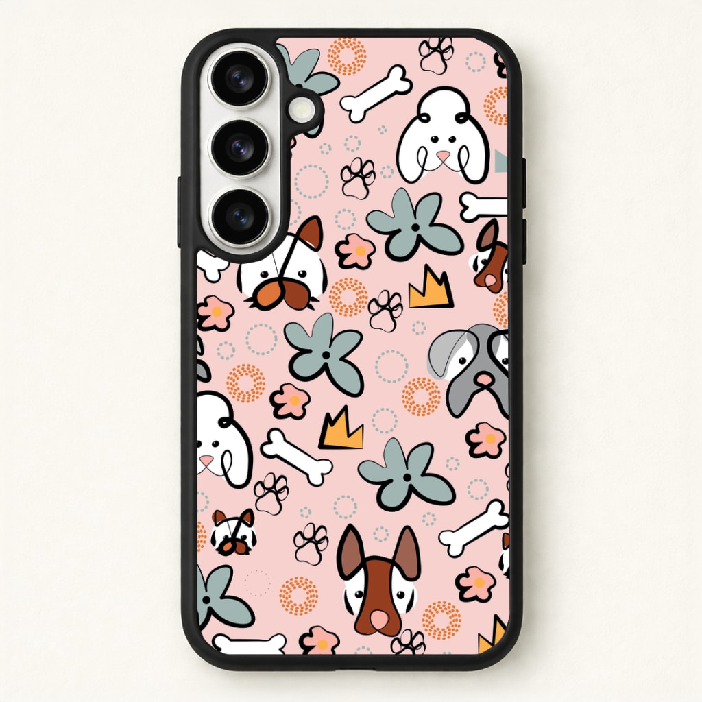 Bones and dogs - Dog Patterns Phone Case for Galaxy S26