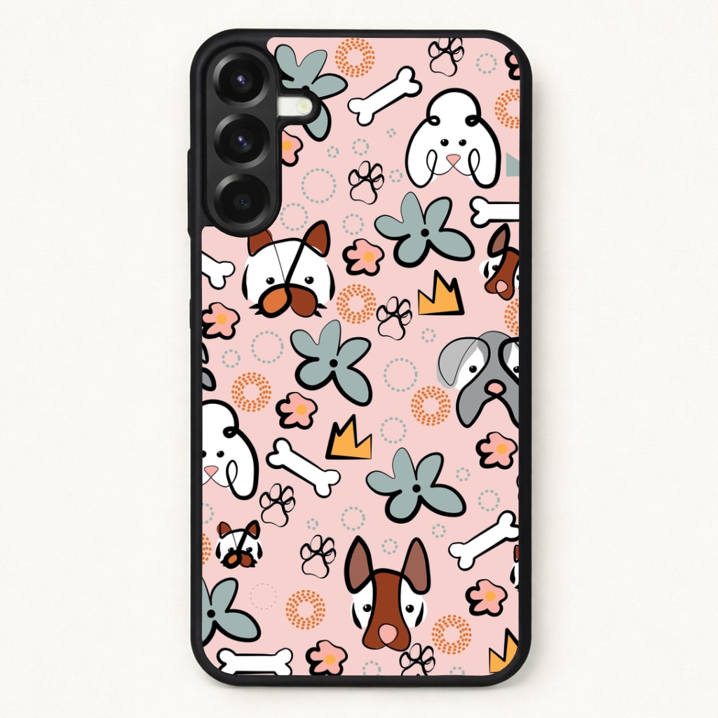 Bones and dogs - Dog Patterns Phone Case for Galaxy A37