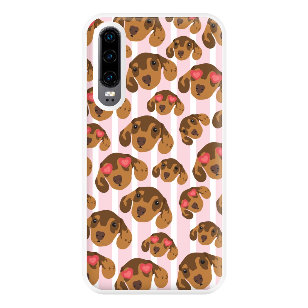 Stripes And Dachshunds Pattern Phone Case for Huawei P30