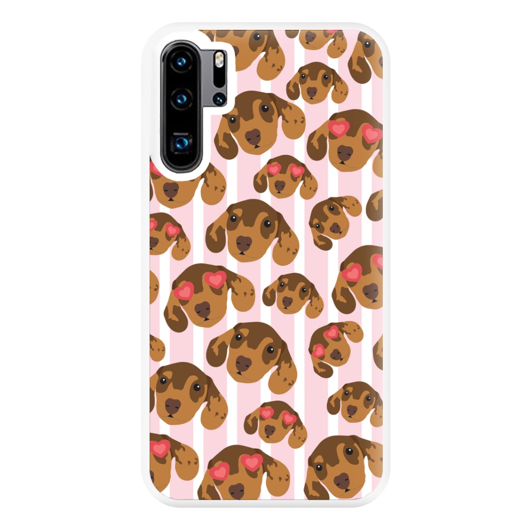 Stripes And Dachshunds Pattern Phone Case for Huawei P30 Pro