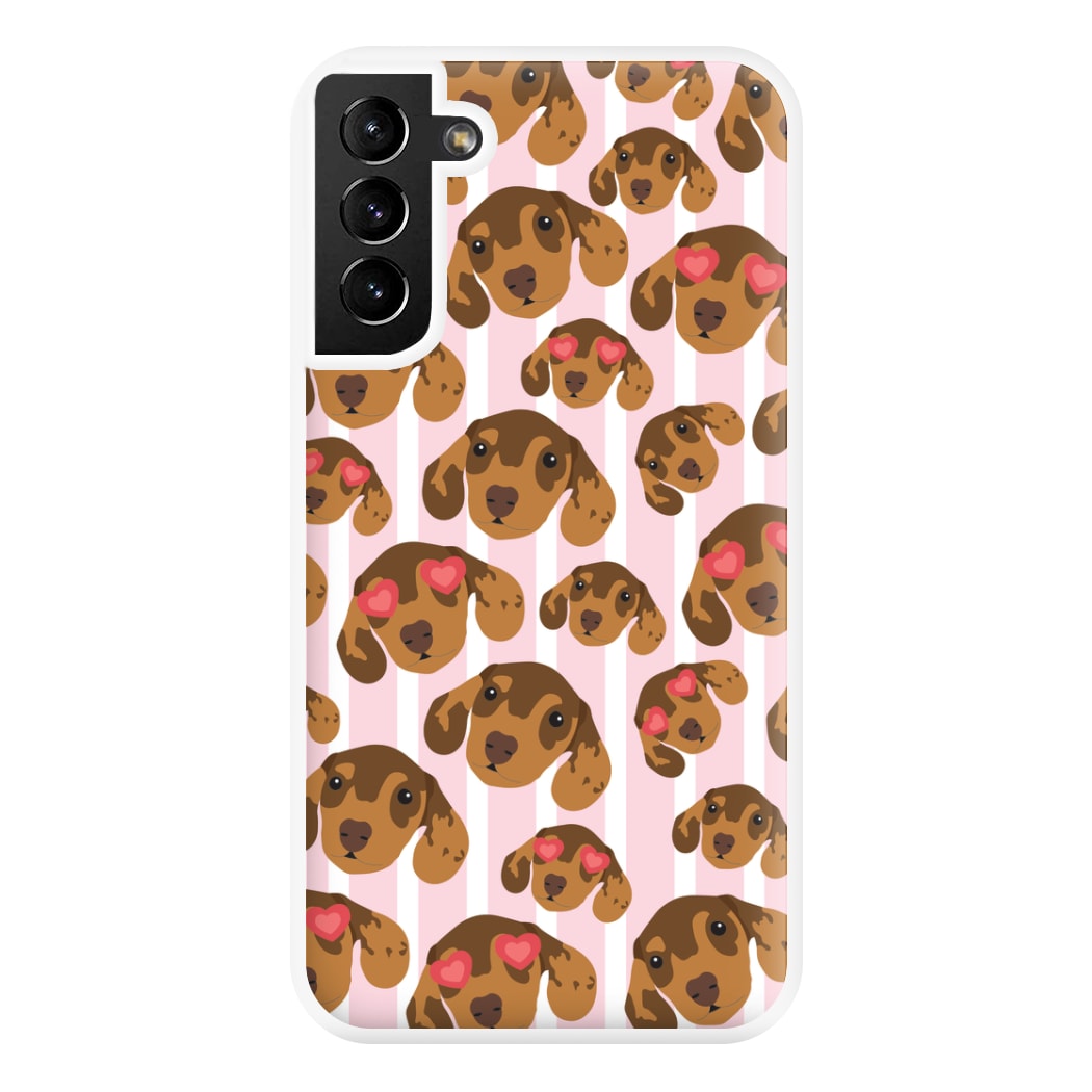Stripes And Dachshunds Pattern Phone Case for Galaxy S21 Plus