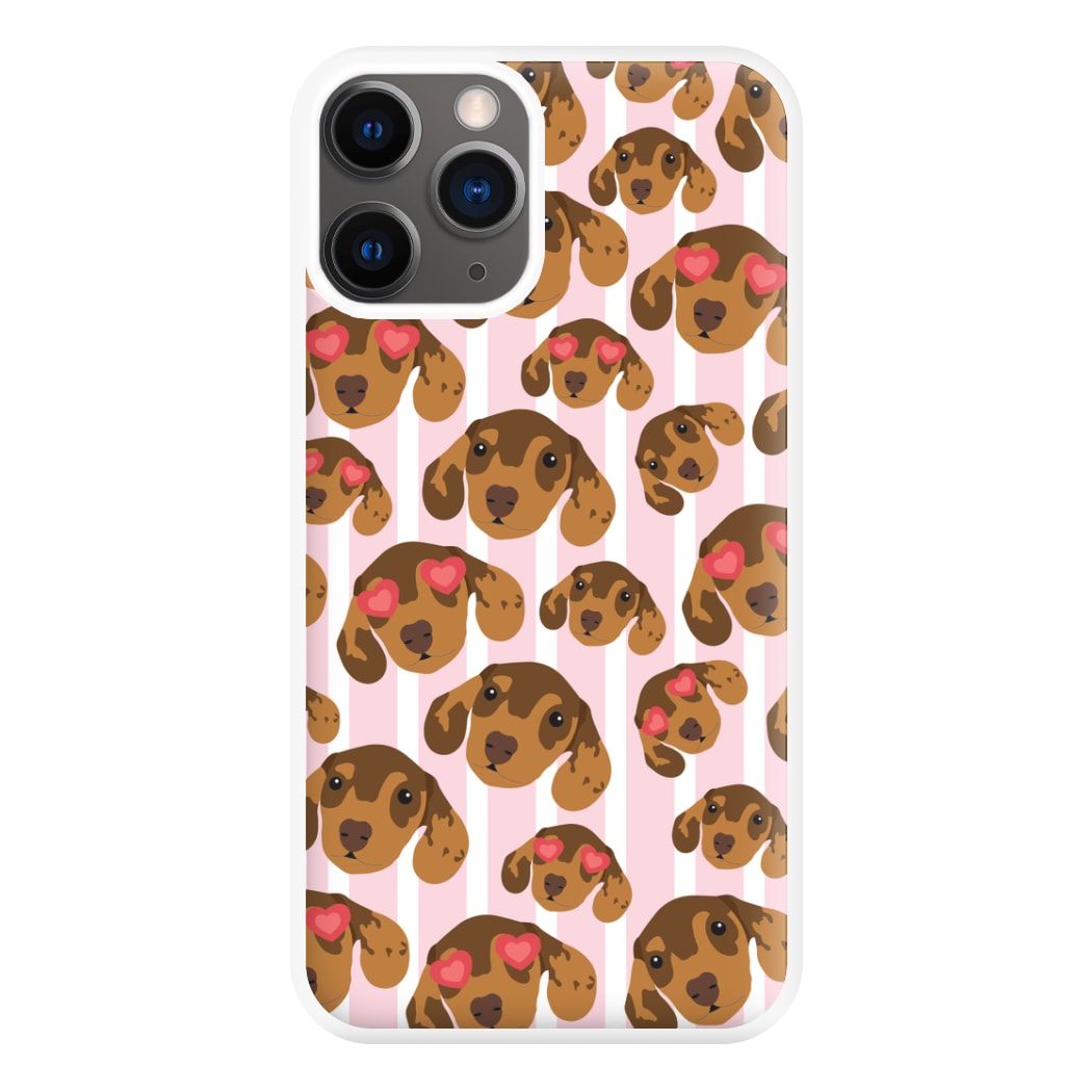Stripes And Dachshunds Pattern Phone Case for iPhone 12 Pro Max