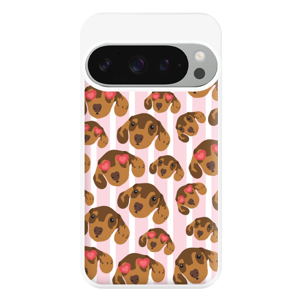 Stripes And Dachshunds Pattern Phone Case for Google Pixel 9 Pro XL