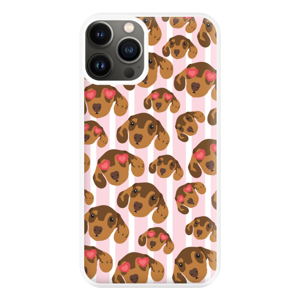 Stripes And Dachshunds Pattern Phone Case for iPhone 11 Pro Max