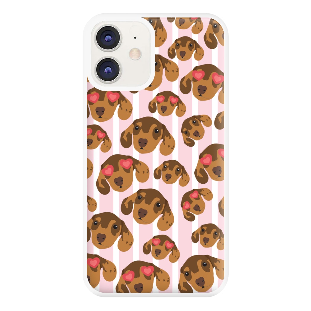 Stripes And Dachshunds Pattern Phone Case for iPhone 11