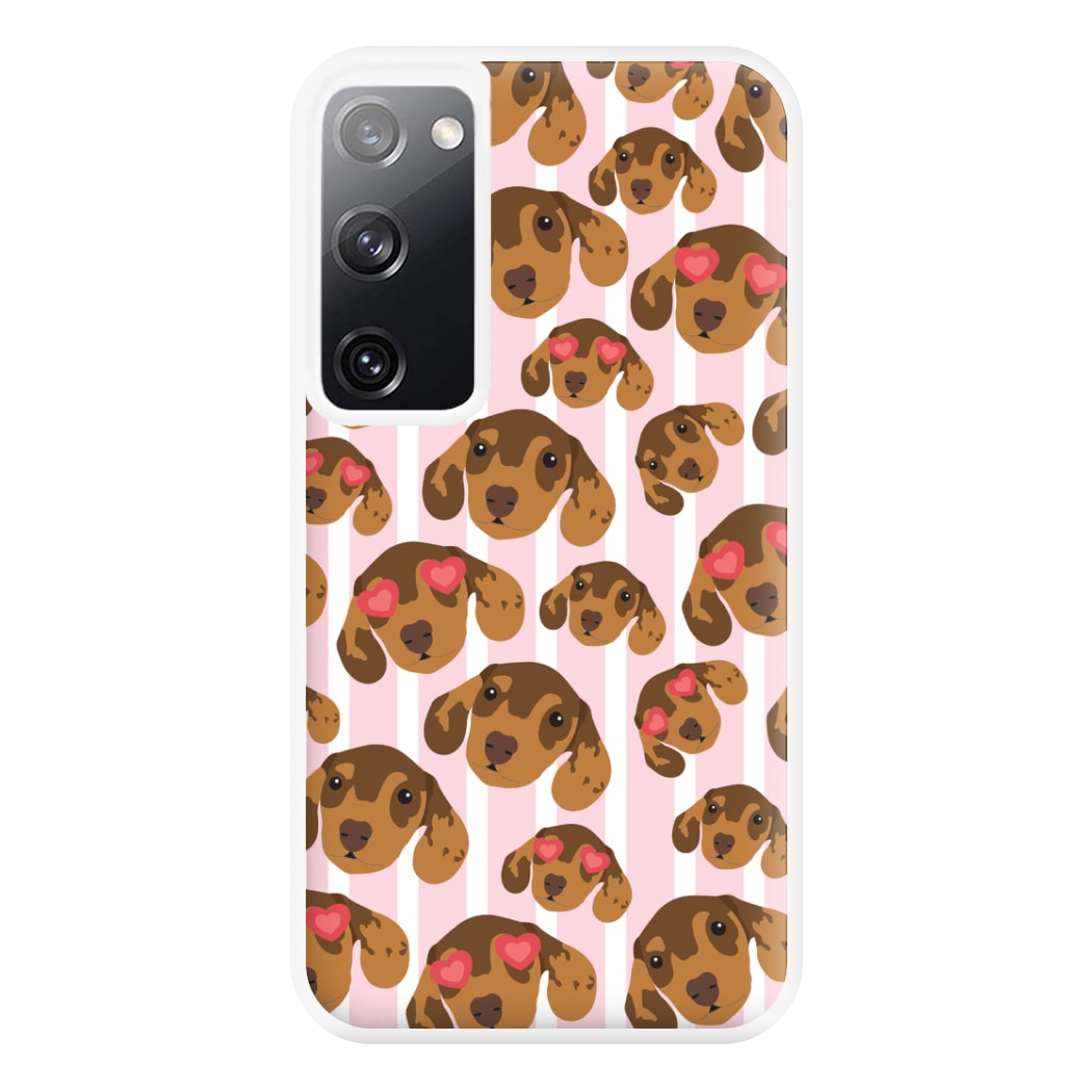 Stripes And Dachshunds Pattern Phone Case for Galaxy S20