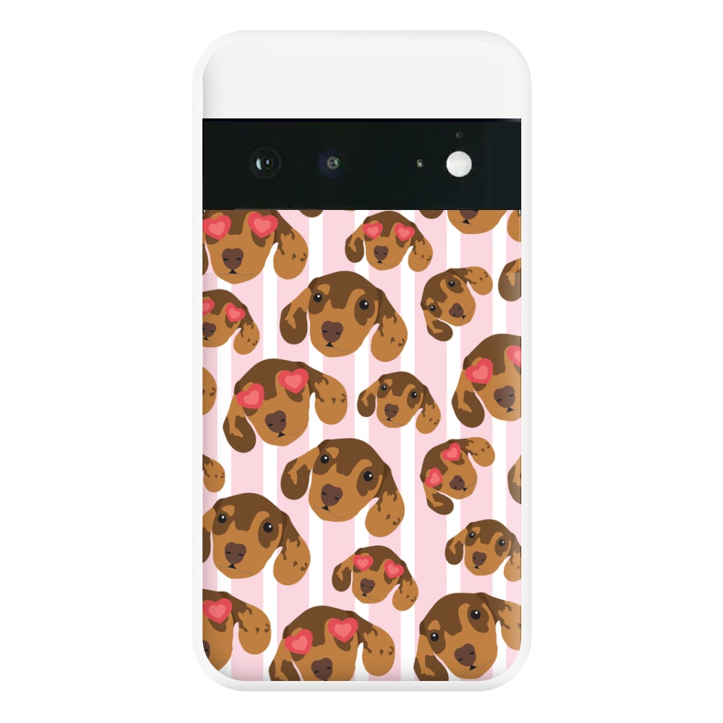 Stripes And Dachshunds Pattern Phone Case for Google Pixel 6a