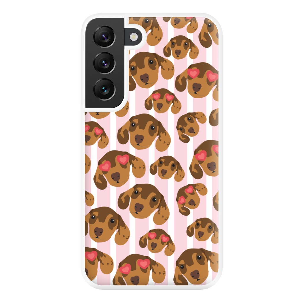 Stripes And Dachshunds Pattern Phone Case for Galaxy S22 Plus