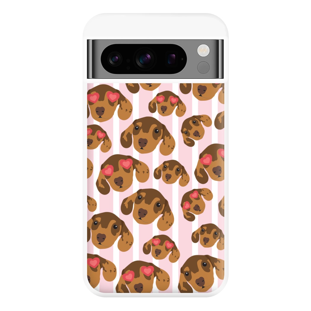 Stripes And Dachshunds Pattern Phone Case for Google Pixel 8 Pro