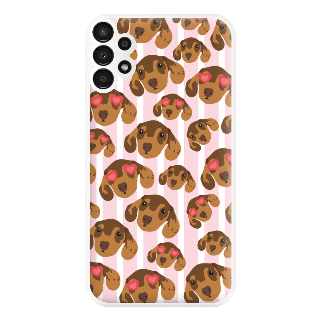 Stripes And Dachshunds Pattern Phone Case for Galaxy A13
