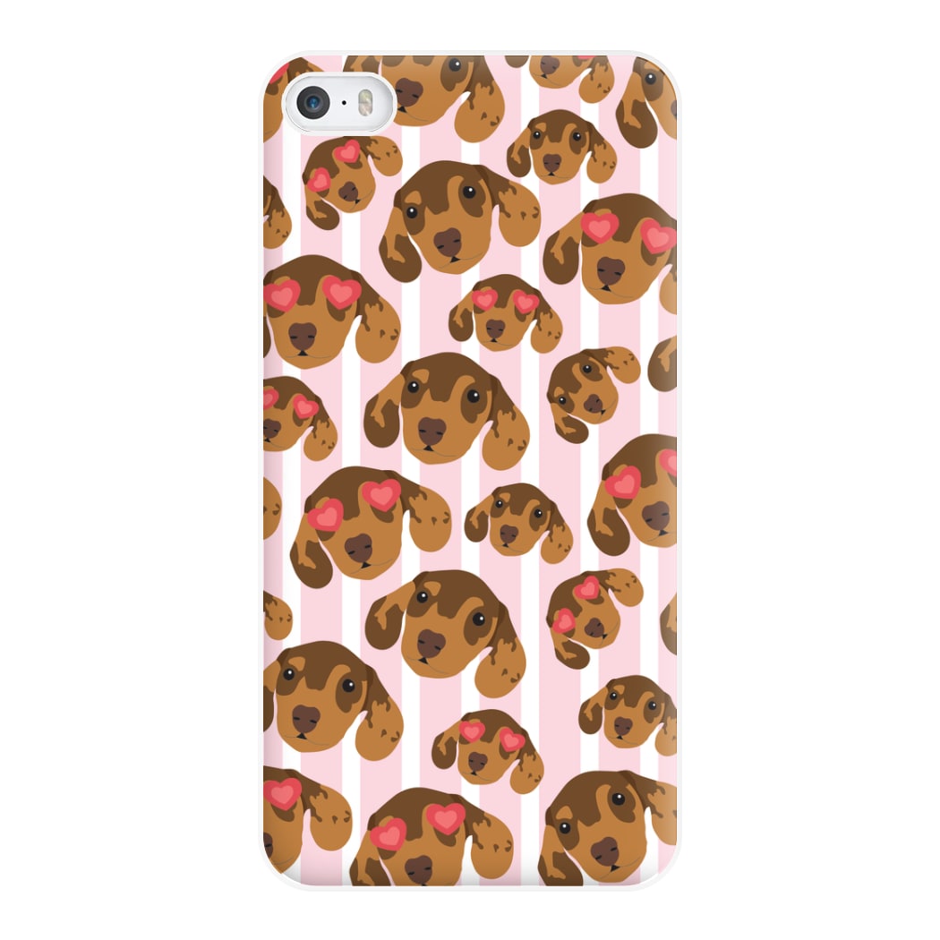 Stripes And Dachshunds Pattern Phone Case for iPhone 5 / 5s / SE 2016