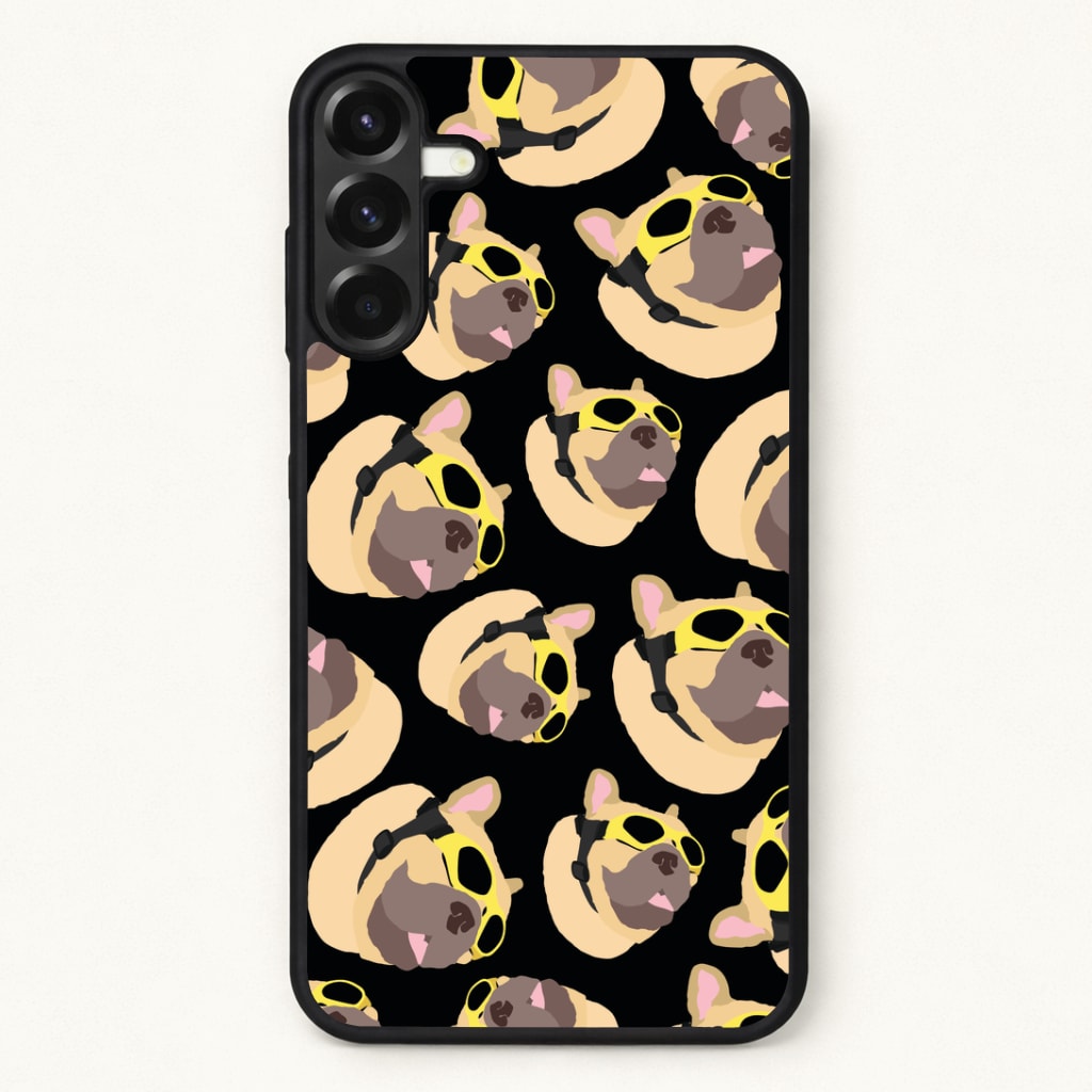 Frenchie With Goggles Pattern Phone Case for Galaxy A57