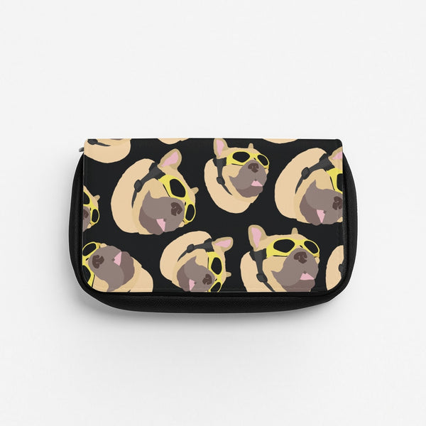 Frenchie With Goggles Pattern Pencil Case