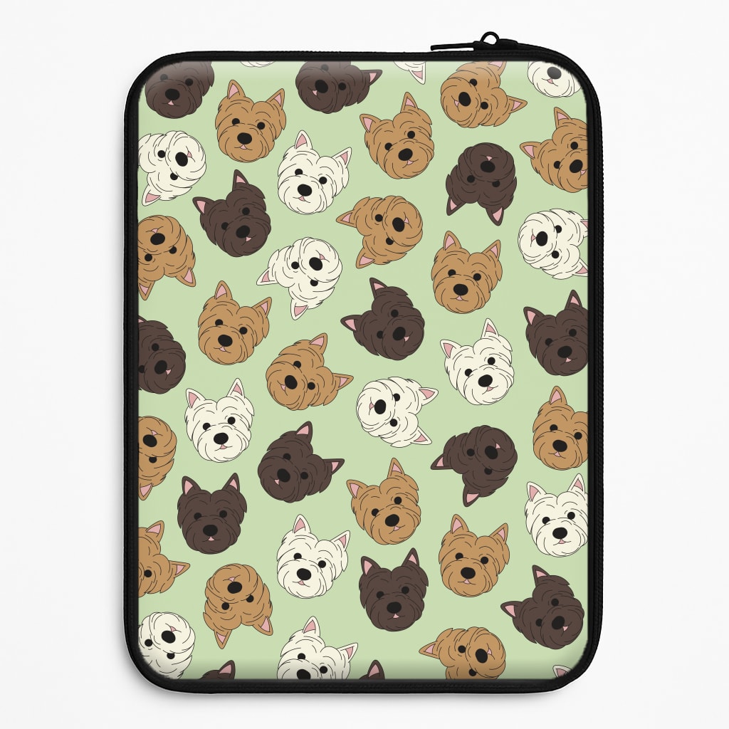 Border Terrier Pattern Laptop Sleeve