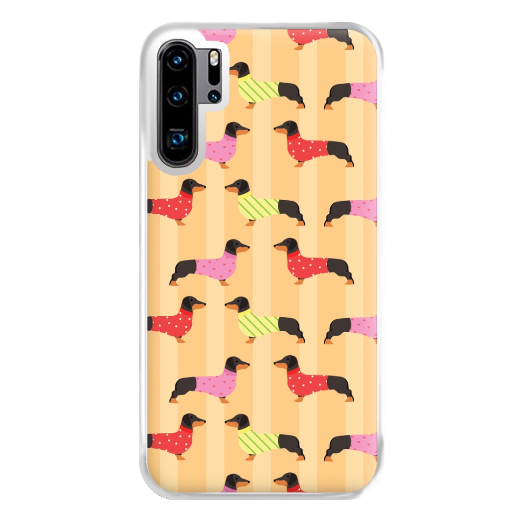 Dachshunds In Sweaters Pattern Phone Case for Huawei P30 Pro