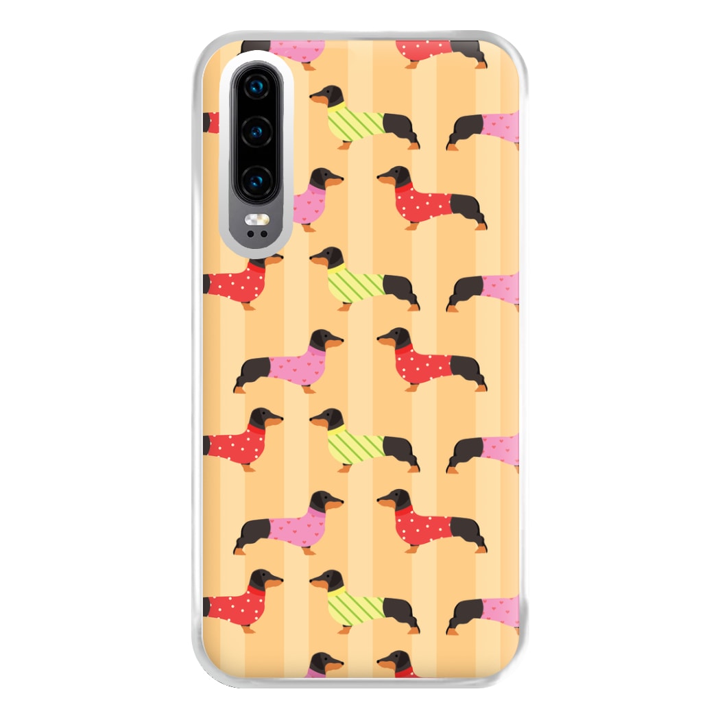 Dachshunds In Sweaters Pattern Phone Case for Huawei P30