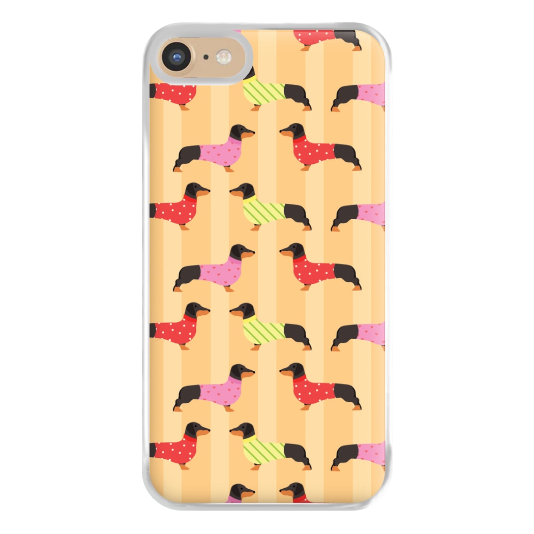 Dachshunds In Sweaters Pattern Phone Case for iPhone 6 / 7 / 8 / SE