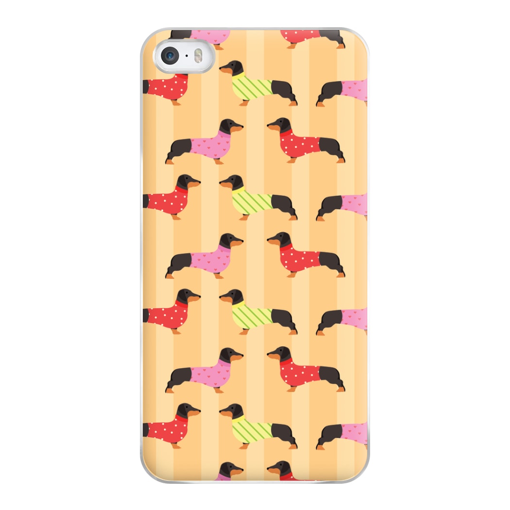 Dachshunds In Sweaters Pattern Phone Case for iPhone 5 / 5s / SE 2016