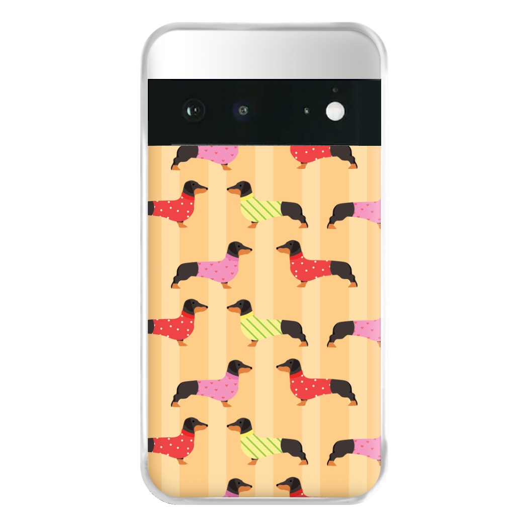 Dachshunds In Sweaters Pattern Phone Case for Google Pixel 6a