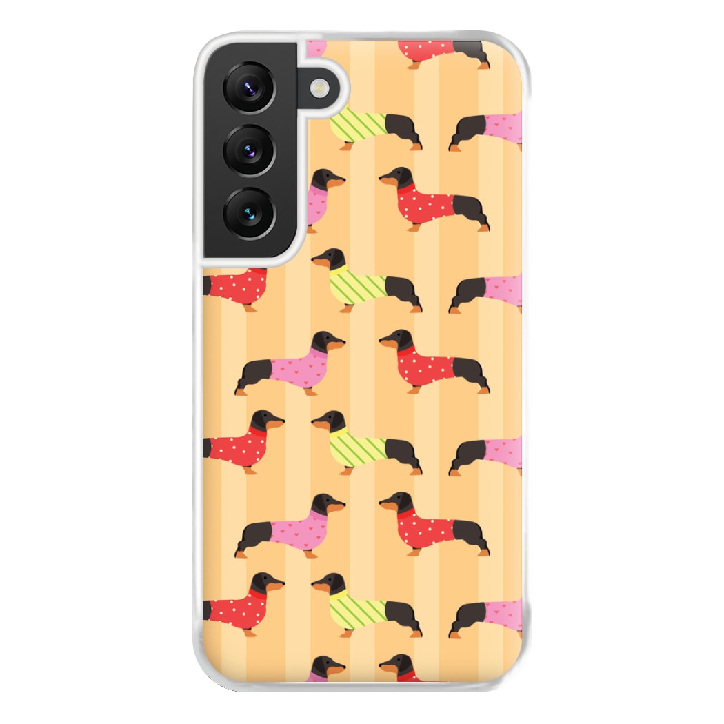 Dachshunds In Sweaters Pattern Phone Case for Galaxy S22 Plus