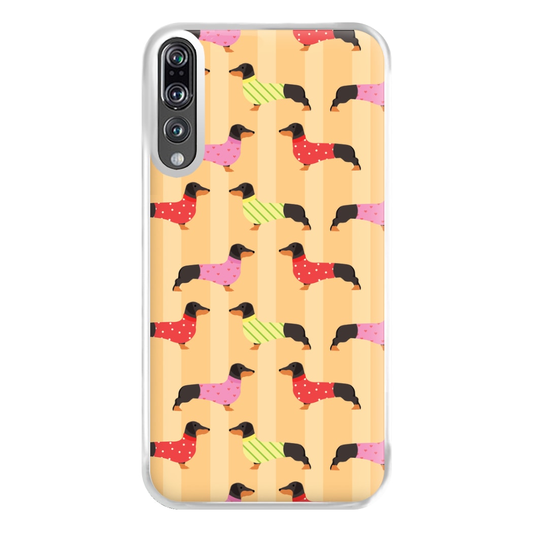 Dachshunds In Sweaters Pattern Phone Case for Huawei P20 Pro
