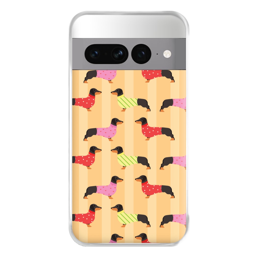 Dachshunds In Sweaters Pattern Phone Case for Google Pixel 7 Pro