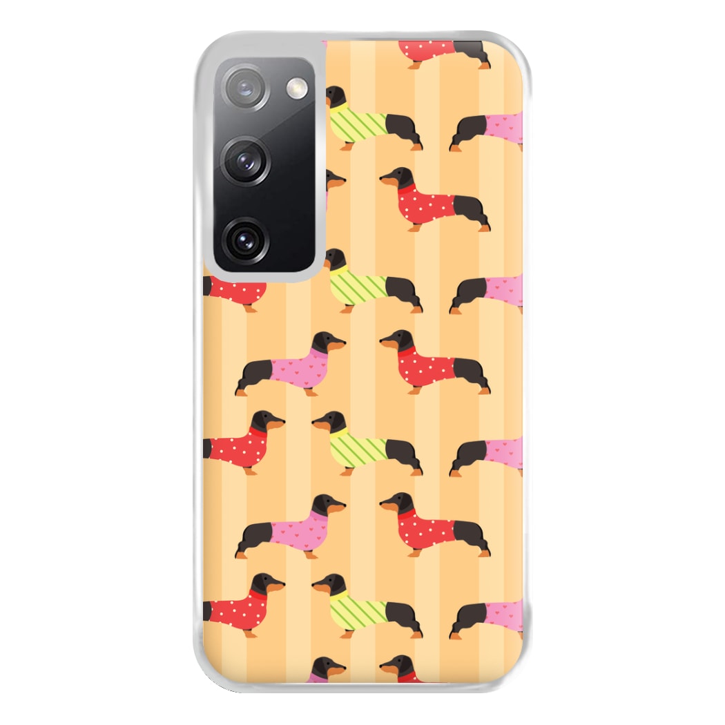 Dachshunds In Sweaters Pattern Phone Case for Galaxy S20