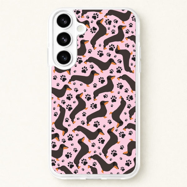 Dachschunds And Paws Pattern Phone Case for Galaxy S26