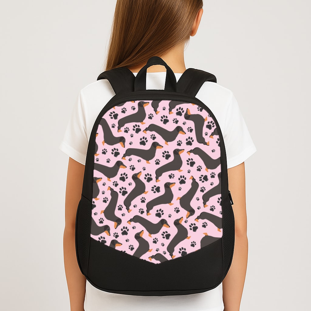 Dachschunds And Paws Pattern Backpack