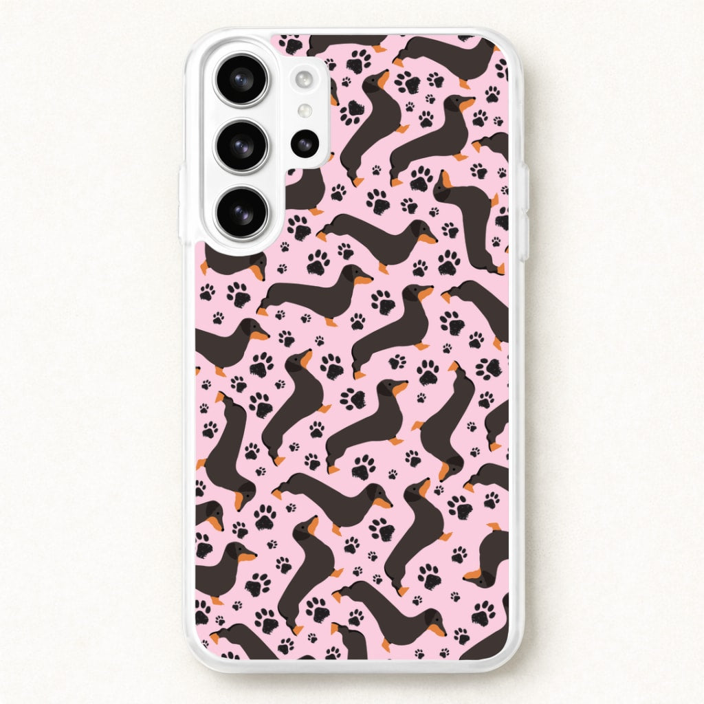 Dachschunds And Paws Pattern Phone Case for Galaxy S26 Ultra