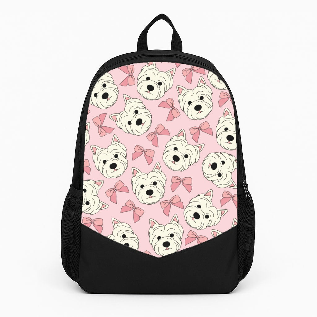 Cute Terrier And Bows Pattern Backpack