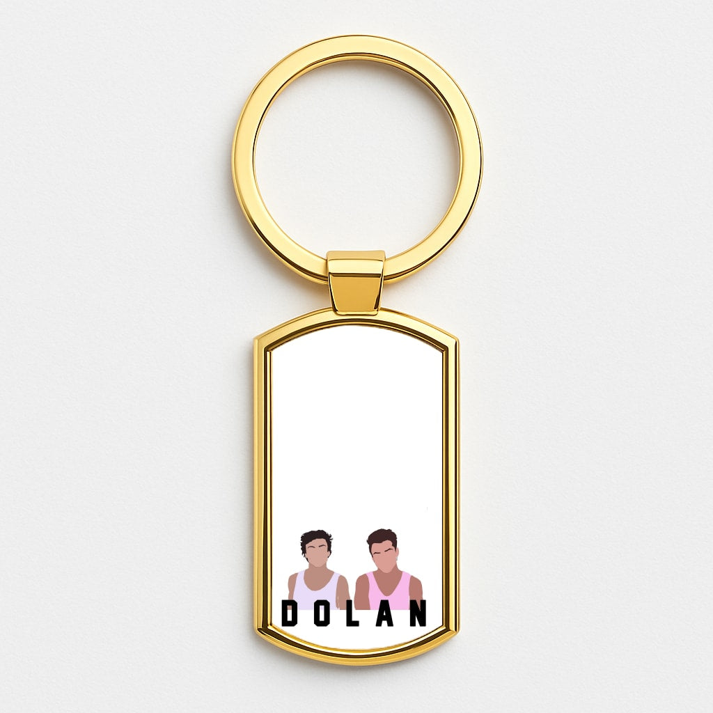 Dolan Twins Cartoon Gold Keyring