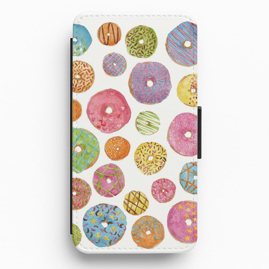 Dougnut Pattern Flip / Wallet Phone Case