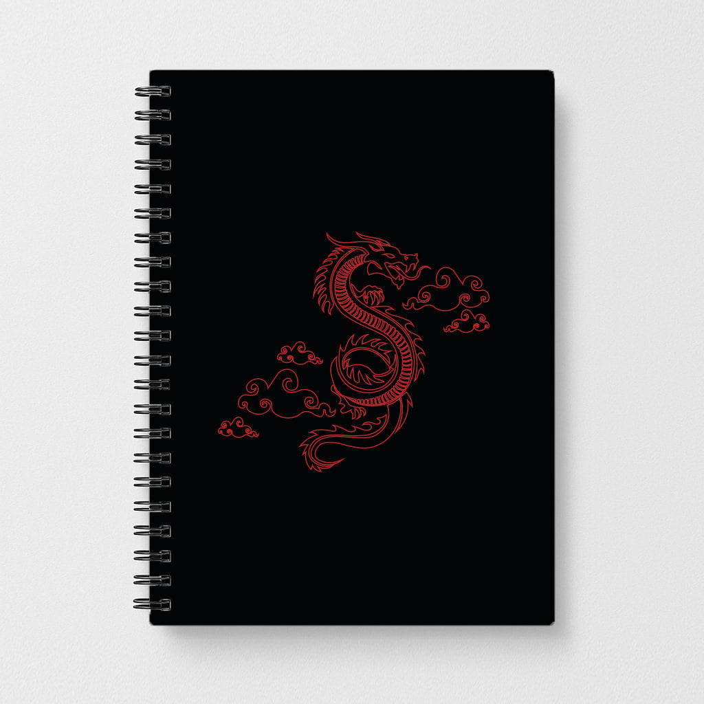 Red - Dragon Patterns Notebook