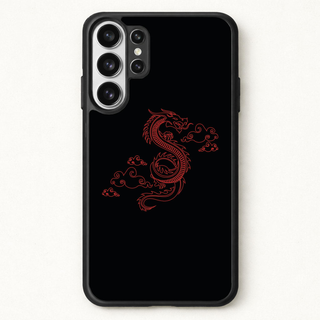 Red - Dragon Patterns Phone Case for Galaxy S26 Ultra