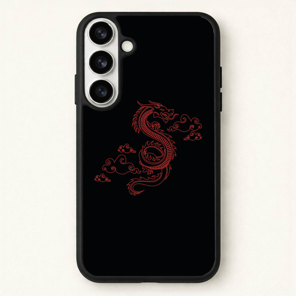 Red - Dragon Patterns Phone Case for Galaxy S26 Plus