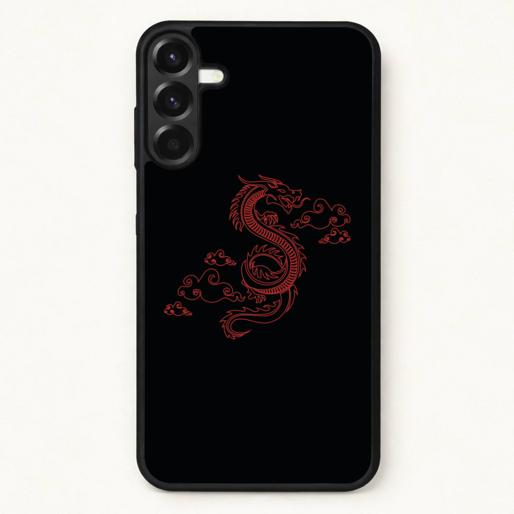 Red - Dragon Patterns Phone Case for Galaxy A57
