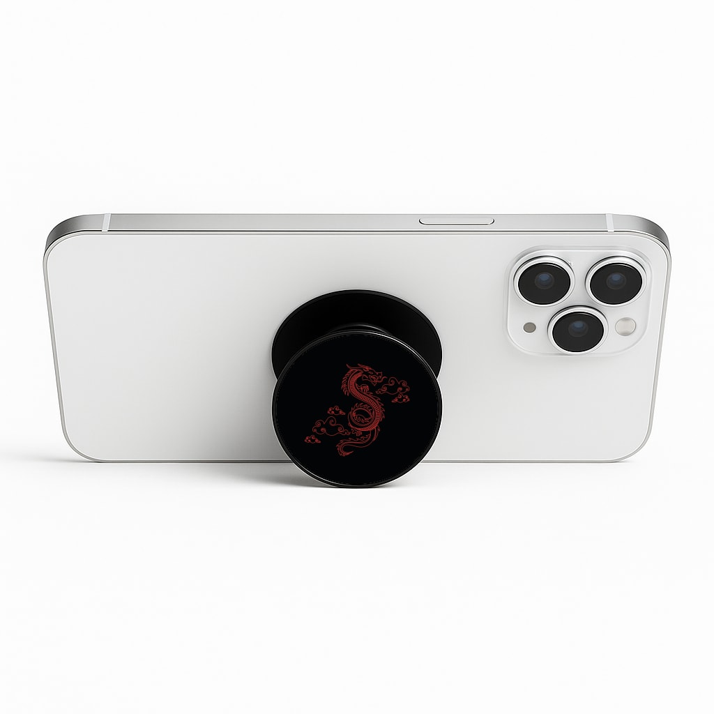 Red - Dragon Patterns Phone Stand